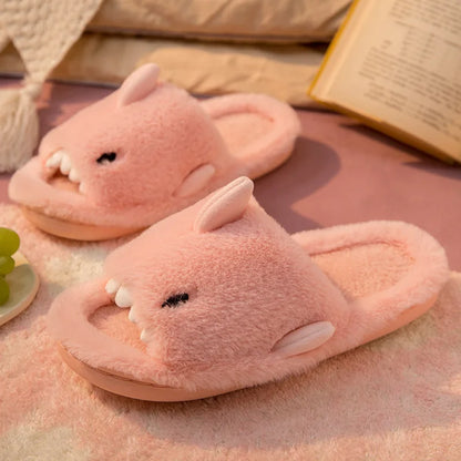 Herbst und Winter Cartoon Hai Pantoffeln