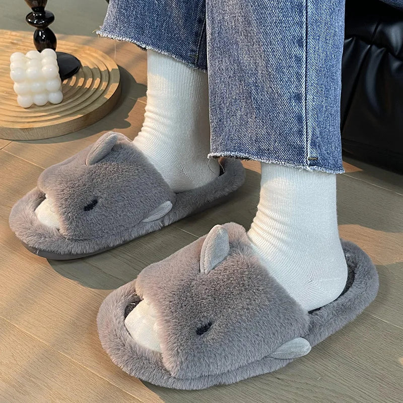 Herbst und Winter Cartoon Hai Pantoffeln