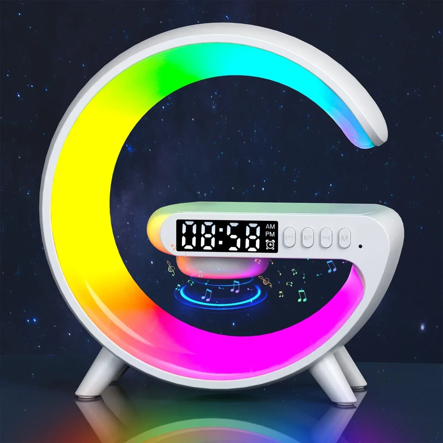 G Wireless Charger Stand Wecker Bluetooth Lautsprecher