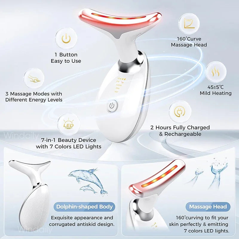 LED-Nackenmassagegerät und Gesichtslifting-Gerät