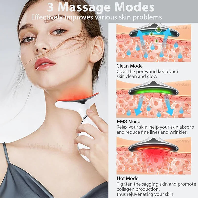 LED-Nackenmassagegerät und Gesichtslifting-Gerät